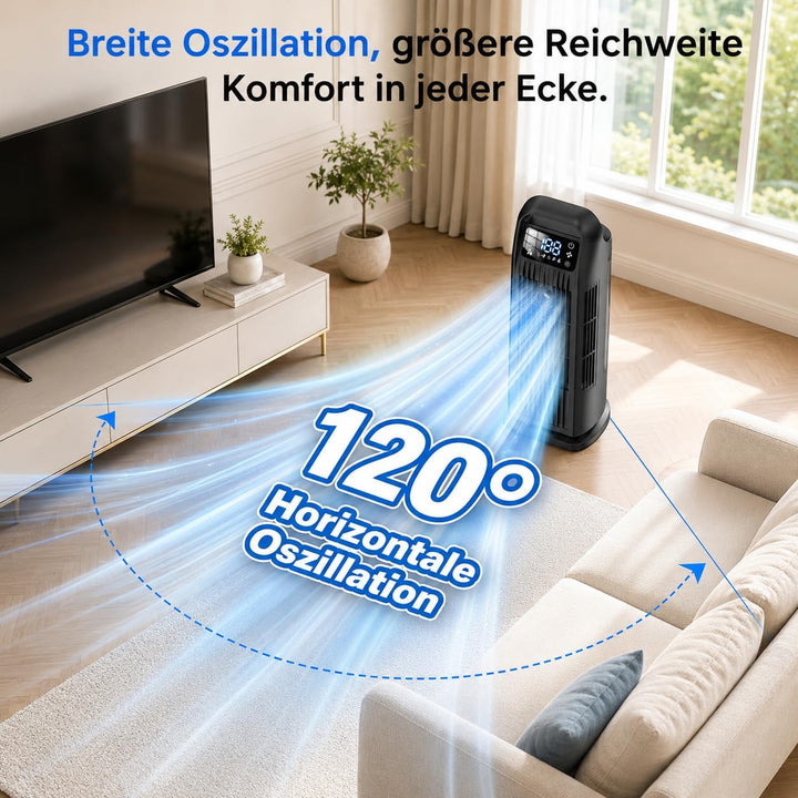 Mobile Klimaanlage ohne Abluftschlauch 6-in-1, Luftkühler mit Wasserkühlung, Mini Klimaanlage Mobil,