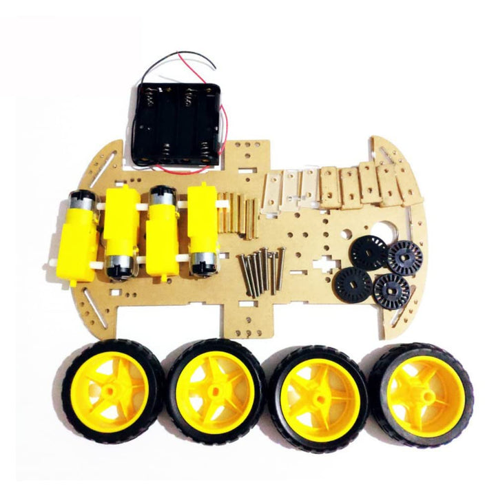 Fasizi Smart Motor Roboter Auto Batteriekasten Chassis Kit Speed Encoder für Arduino – Vier Runden