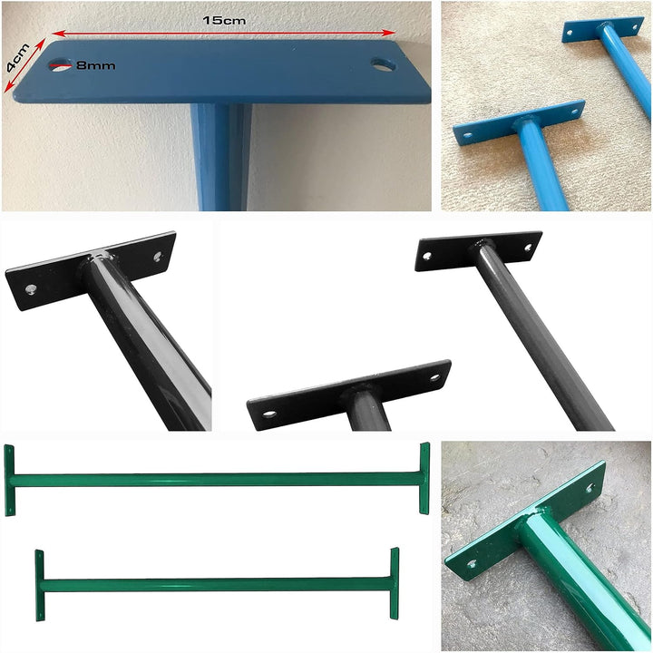 TURNSTANGE RECKSTANGE 40-180 cm KLETTERSTANGE KLIMMZUGSTANGE - BLAU, GRÜN ODER SCHWARZ (170 cm, Grün