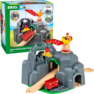 BRIO World 33889 Grosse Goldmine mit Sound-Tunnel - Zubehör Holzeisenbahn - Kleinkinderspielzeug & W