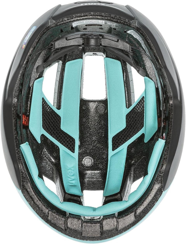 Uvex Rise CC Rennrad Fahrrad Helm matt türkis/schwarz 2023 56-59 cm, 56-59 cm