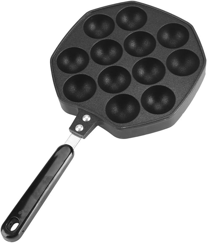 Takoyaki Pan, Asixx 12 Vertiefungen Aluminium Antihaft-Takoyaki Grill Pan Plate Octopus Ball/Pancake