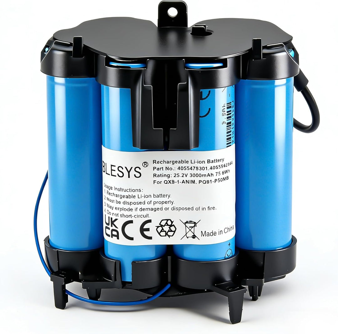 BLESYS Ersatzakku 3000 mAh für AEG QX9-1 Hand-Staubsauger, kompatibel mit QX9-1-ANIM, QX9-1-ULT, QX9