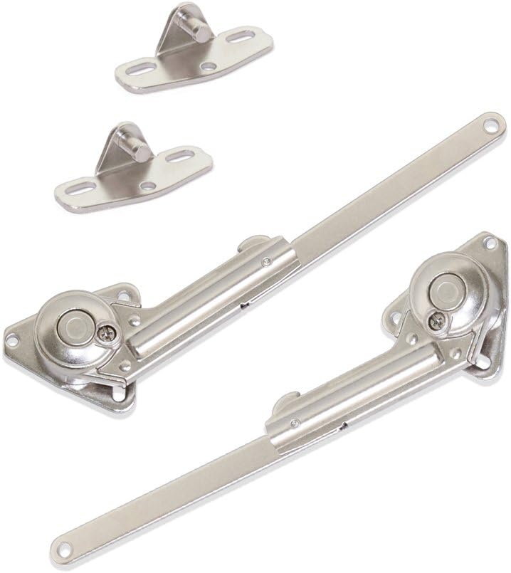 Emuca 1275607 Klappenhalter für Hubtüren mit Zubehör, 2er Set, Hubtüren