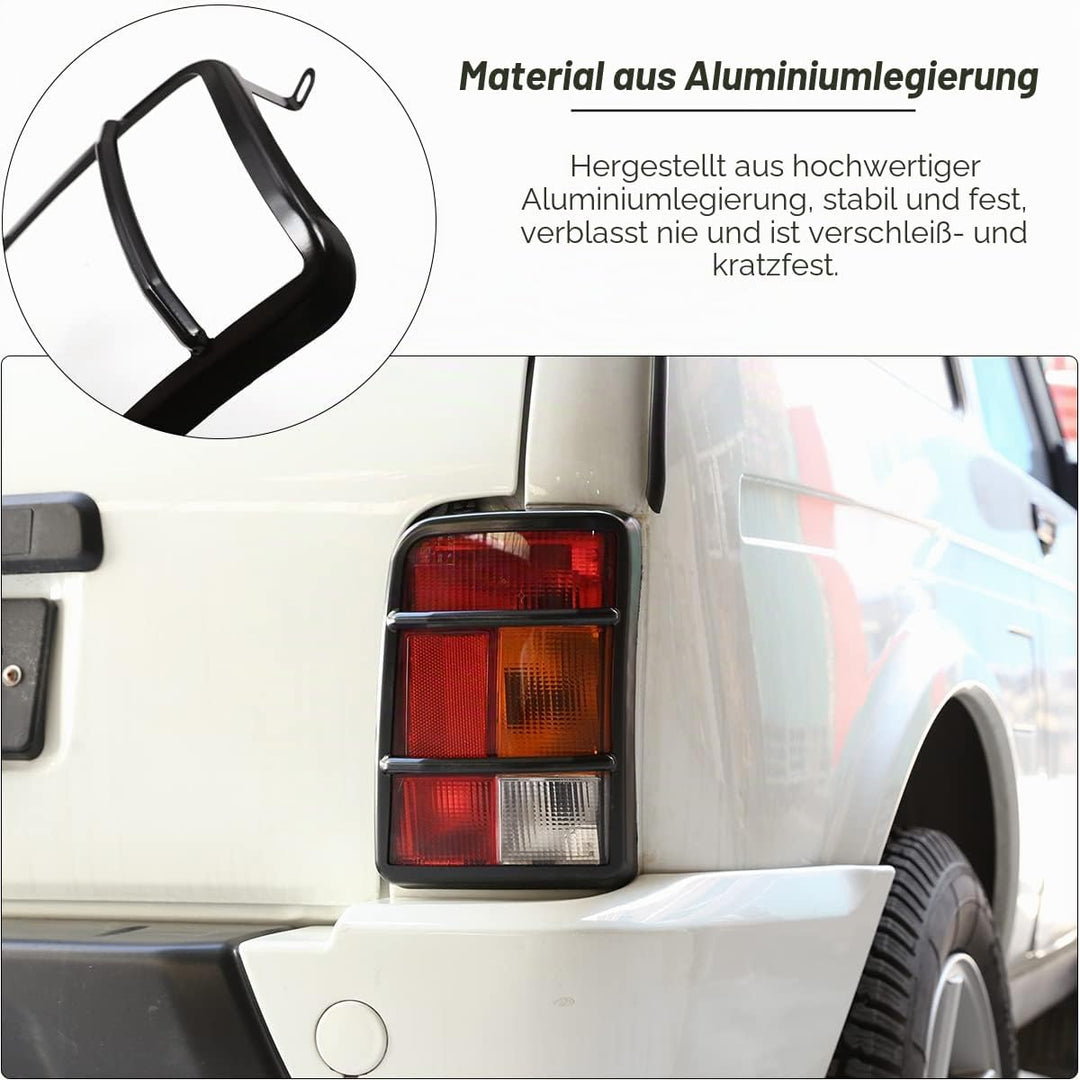 DIYUCAR 2 x Legierung Auto Rücklicht Schutz Rahmen Verkleidung für NIVA Zubehör