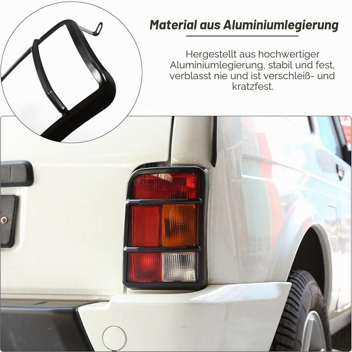 DIYUCAR 2 x Legierung Auto Rücklicht Schutz Rahmen Verkleidung für NIVA Zubehör