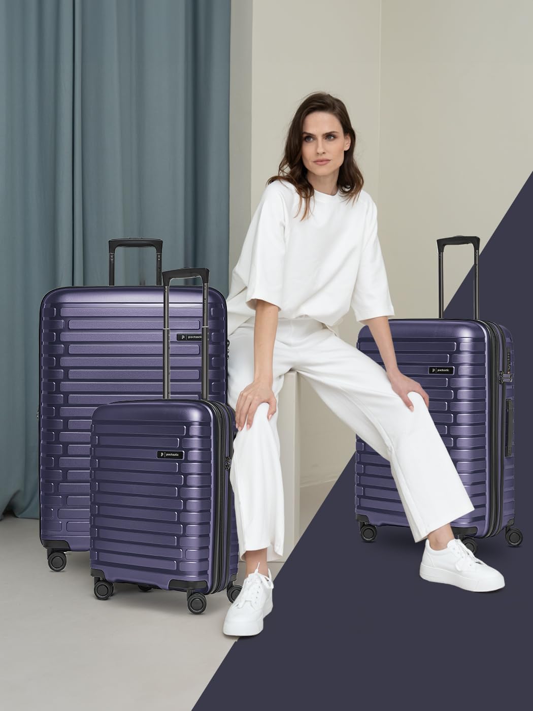 Hartschalen Koffer-Set 3-teilig | hochwertiges Polypropylen Material | mit Dehnfalte erweiterbar um