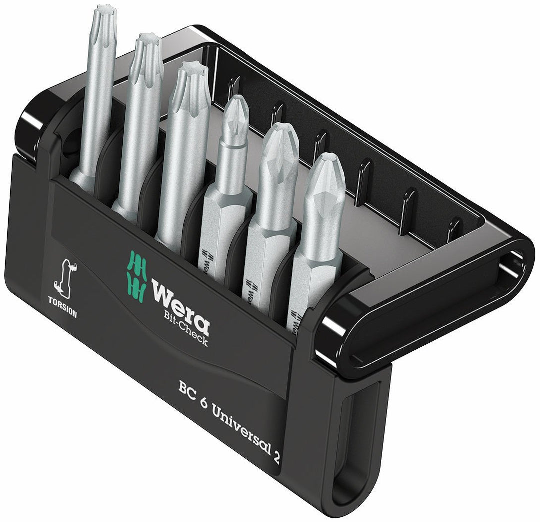 Wera Bit-Sortiment, Bit-Check 6 Universal 2, 6-teilig, 05056473001 6 piezas Universal 2, 6 piezas Un