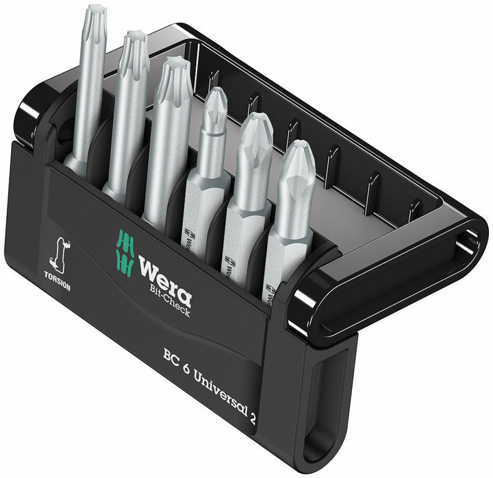 Wera Bit-Sortiment, Bit-Check 6 Universal 2, 6-teilig, 05056473001 6 piezas Universal 2, 6 piezas Un