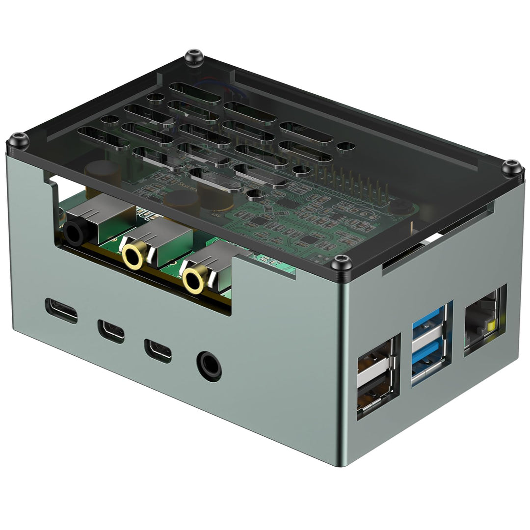 InnoMaker Aluminiumgehäuse für Raspberry Pi 4 mit 3510 PWM Lüfter, passiver Kühlkörper, Gehäuse aus