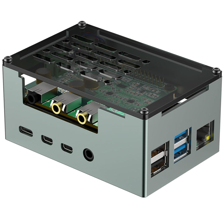 InnoMaker Aluminiumgehäuse für Raspberry Pi 4 mit 3510 PWM Lüfter, passiver Kühlkörper, Gehäuse aus