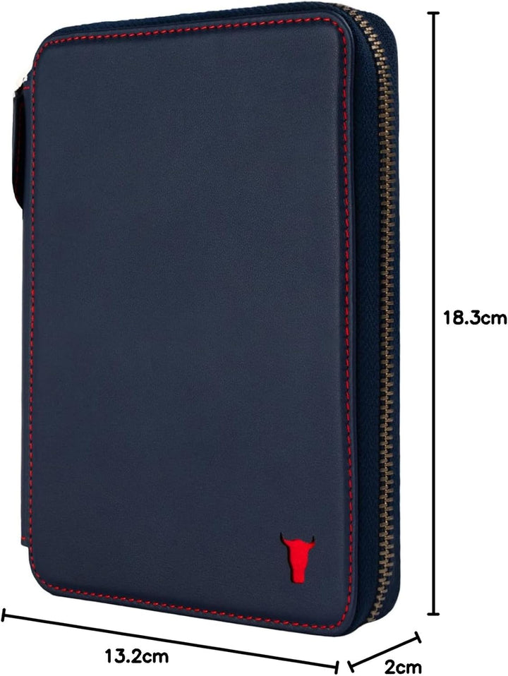 TORRO Reisebrieftasche - Reisebrieftasche aus echtem Leder mit Reisepasshalter und abnehmbarem Karte