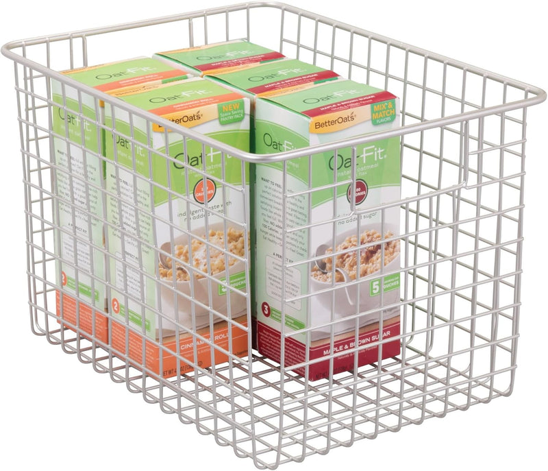 mDesign Allzweckkorb – kompakter Drahtkorb (BHT: 30,5 x 23,0 x 20,0 cm) mit Griffen – flexible Gitte