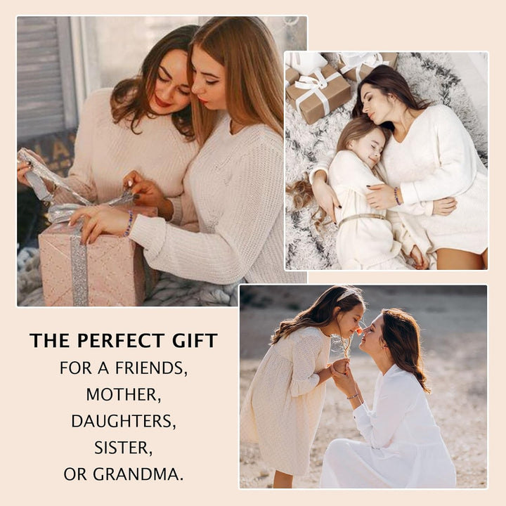 CheersLife Geschenke für Mama, Perlen Stein Armband, Mama Geschenk von Tochter Sohn, Geburtstagsgesc