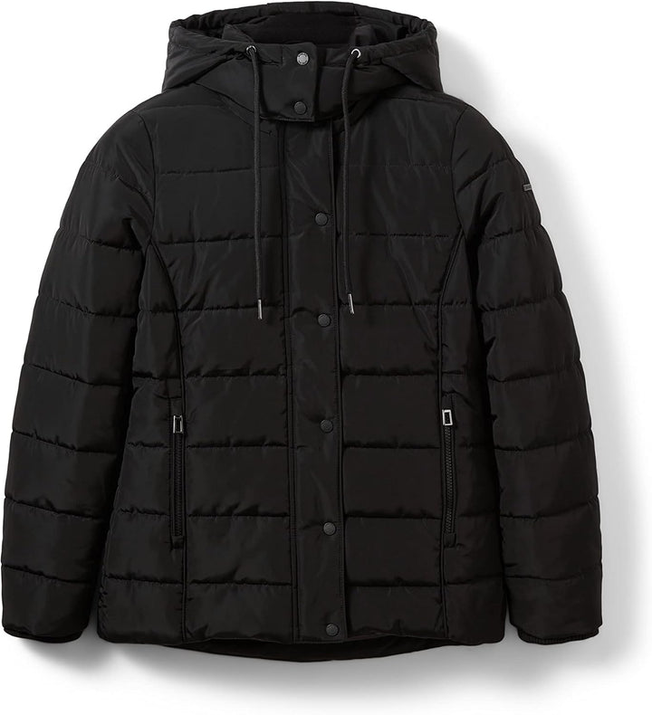 TOM TAILOR Damen Winterjacke mit Kapuze 3XL 14482 - Deep Black, 3XL 14482 - Deep Black