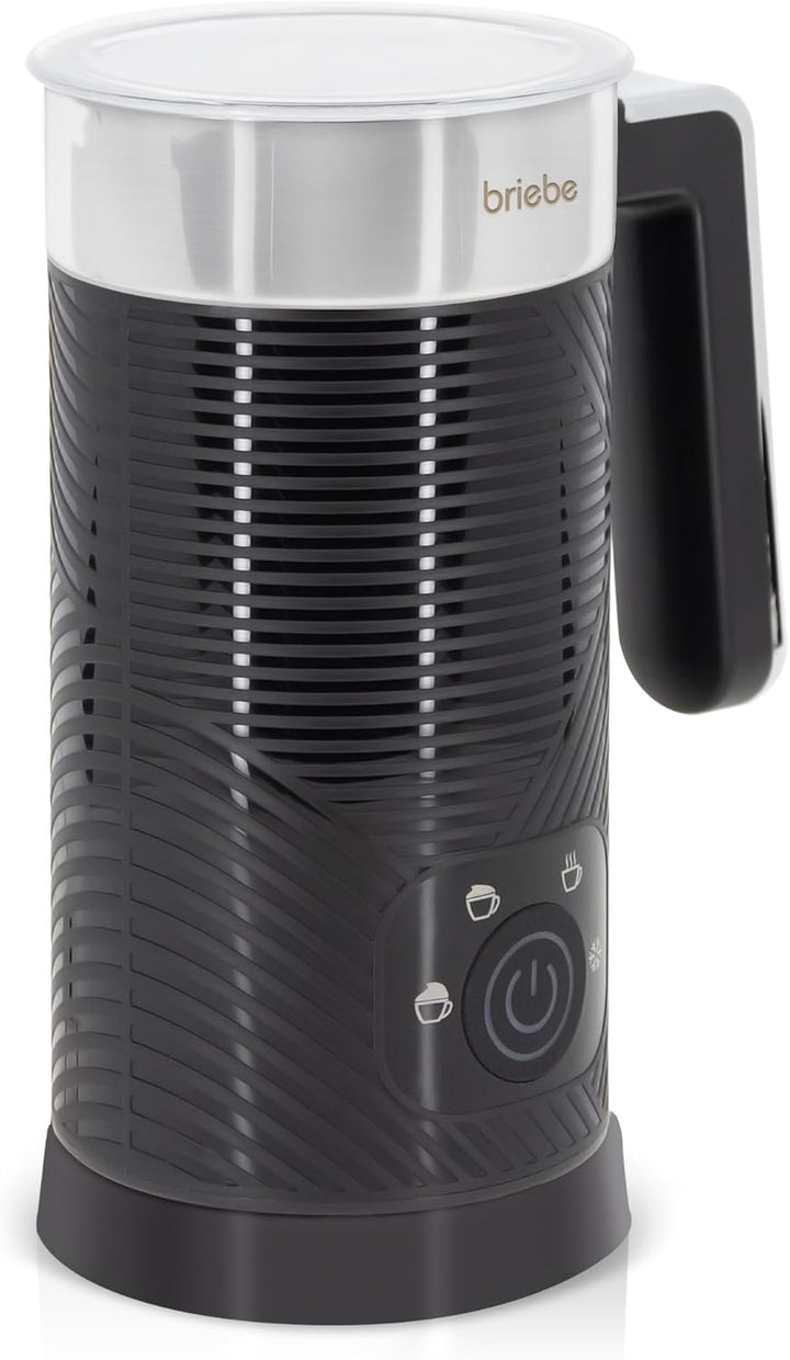 briebe Elegance Milchaufschäumer 4-in-1 Elektrische, Heiss/Kalt Aufschäumdüse 130ml für Kaffee Latte