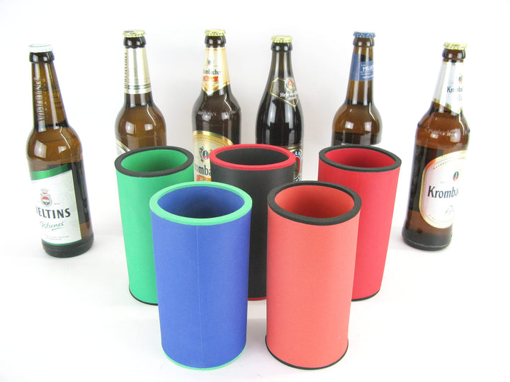 Erstklassige Qualitätskühler für 0,5L Bierdosen oder Bierflaschen im bunten Mix aus 5 Neoprenkühlern