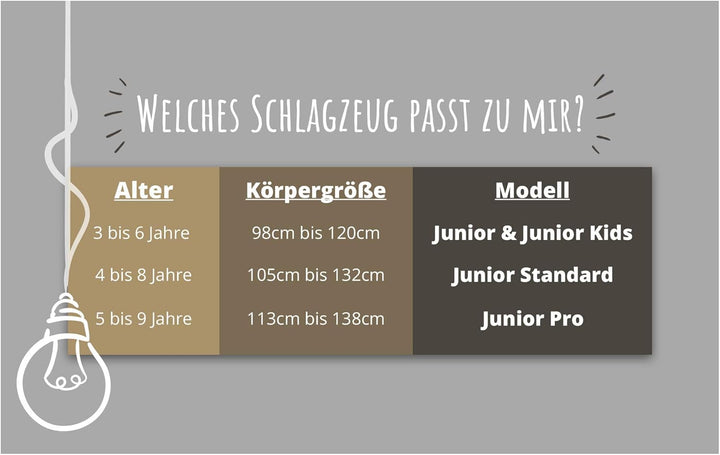 XDrum Junior Pro Kinder Schlagzeug Black - geeignet von 5-9 Jahren - Drumset mit komplettem Zubehör