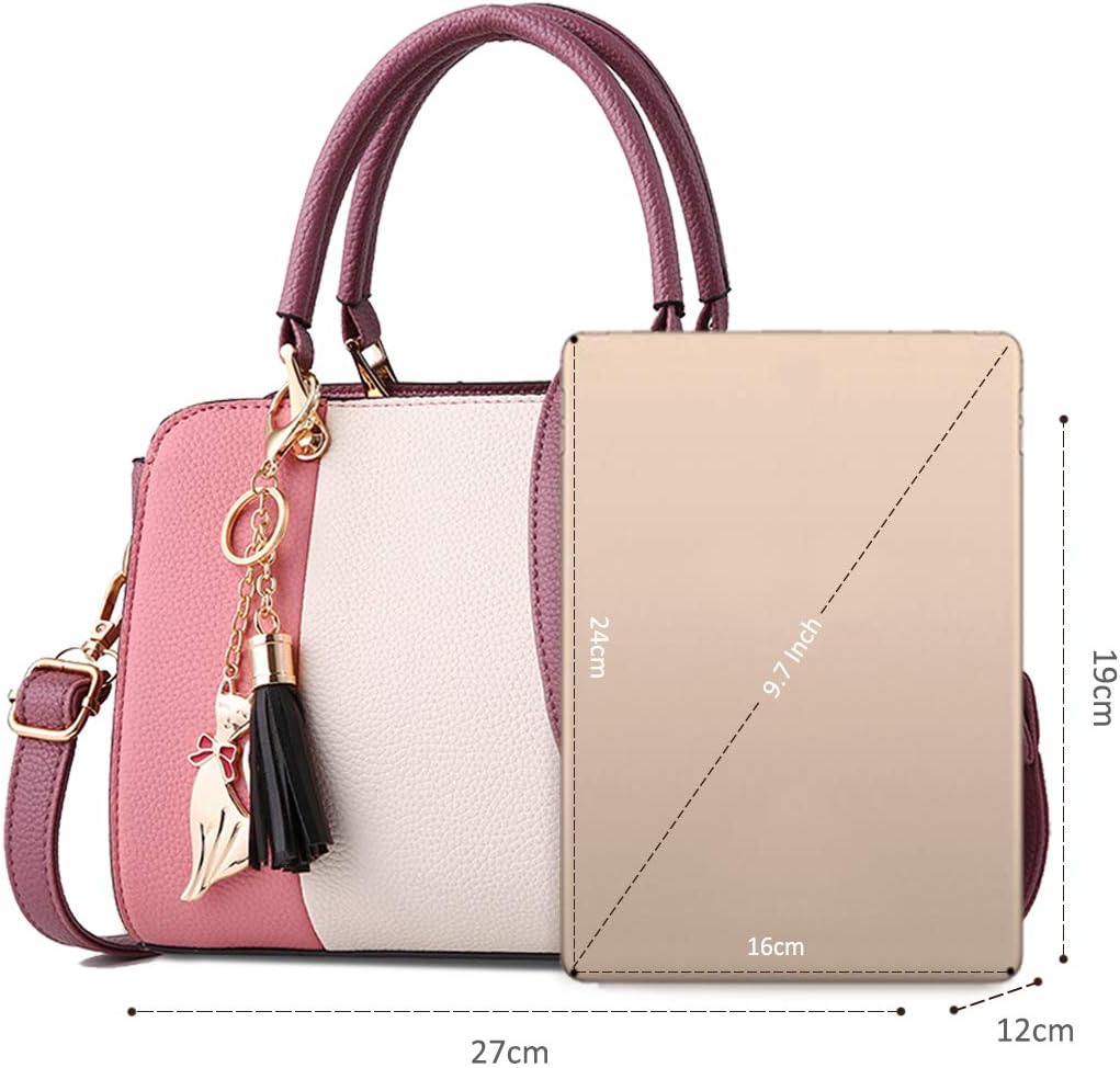 NICOLE &amp; DORIS Damen Handtaschen Quasten Taschen Reissverschluss Schultertaschen Einkaufstasche Umhä