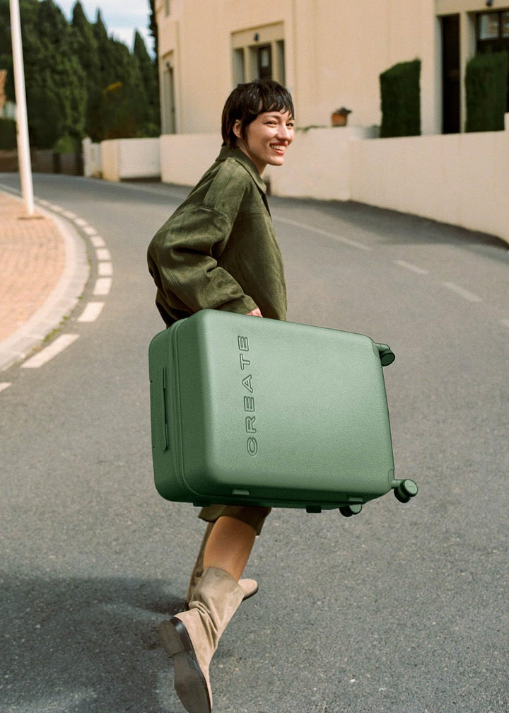 CREATE / Luggage Studio/Polycarbonat-Koffer Salbeigrün / 47x27x66cm / TSA-Vorhängeschloss, 4 multidi