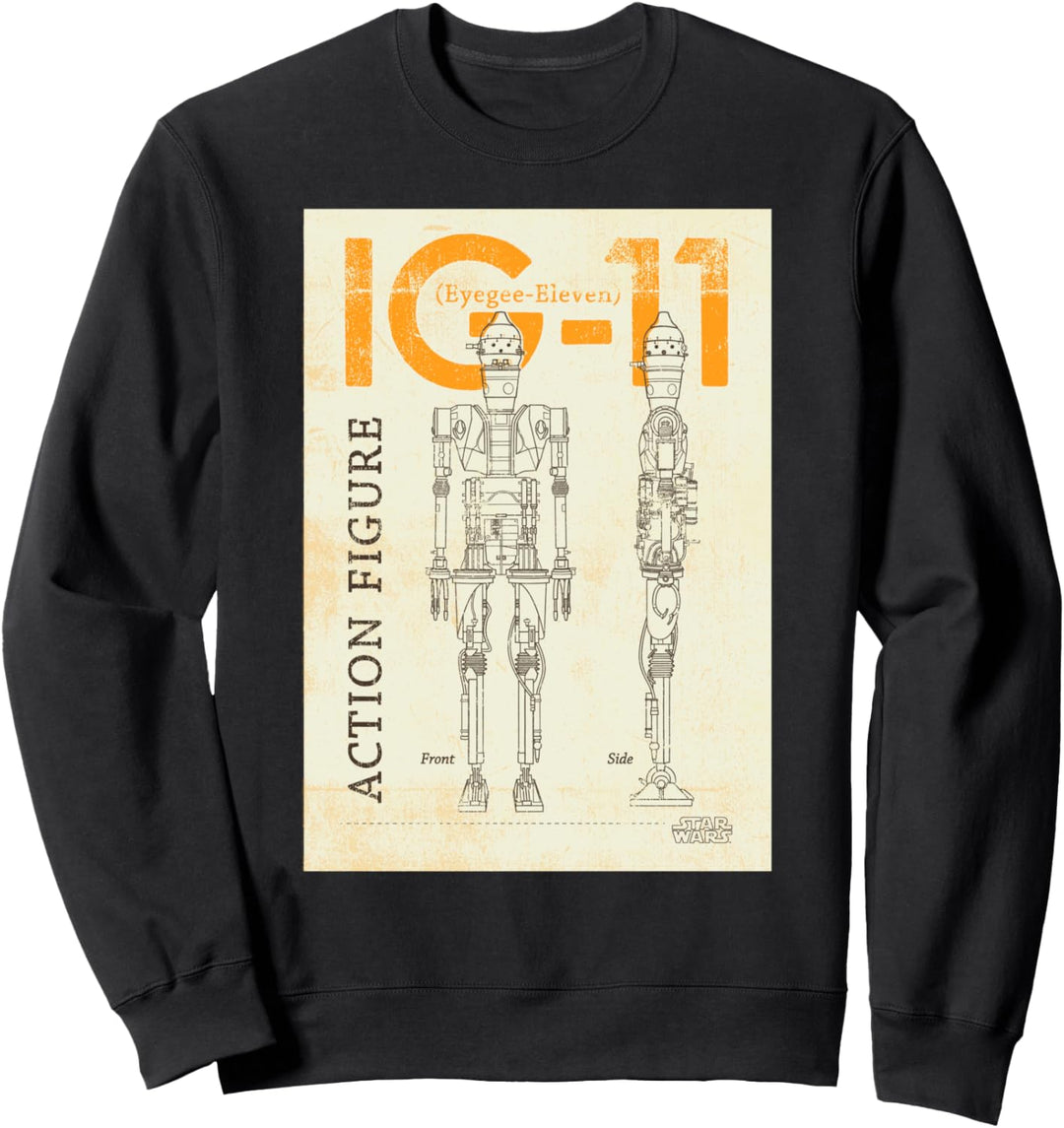 Star Wars The Mandalorian IG-11 Droid Diagram Sweatshirt