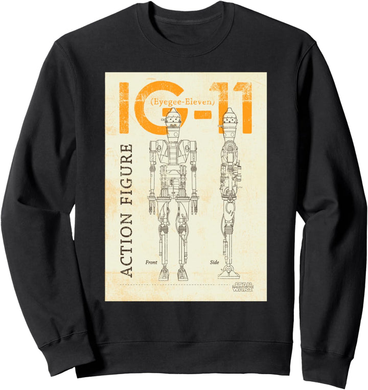 Star Wars The Mandalorian IG-11 Droid Diagram Sweatshirt