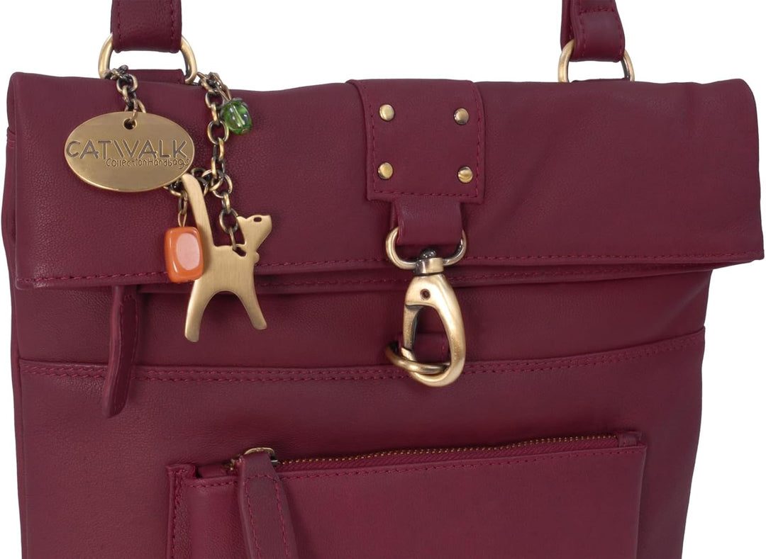 Catwalk Collection Handbags - Leder - Damen Leder Umhängetasche/Handtasche/Messenger/Schultertasche