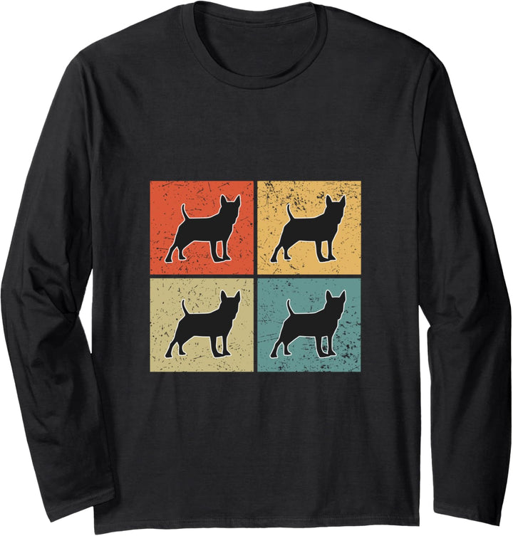 Miniature Bullterrier Vintage Langarmshirt