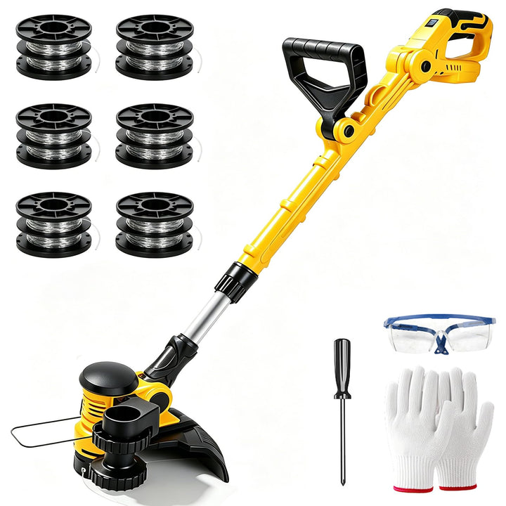Akku Rasentrimmer Rasenkantenschneider Freischneider für Dewalt 20V 18V (ohne Akkus), mit 6 Ersatzsp