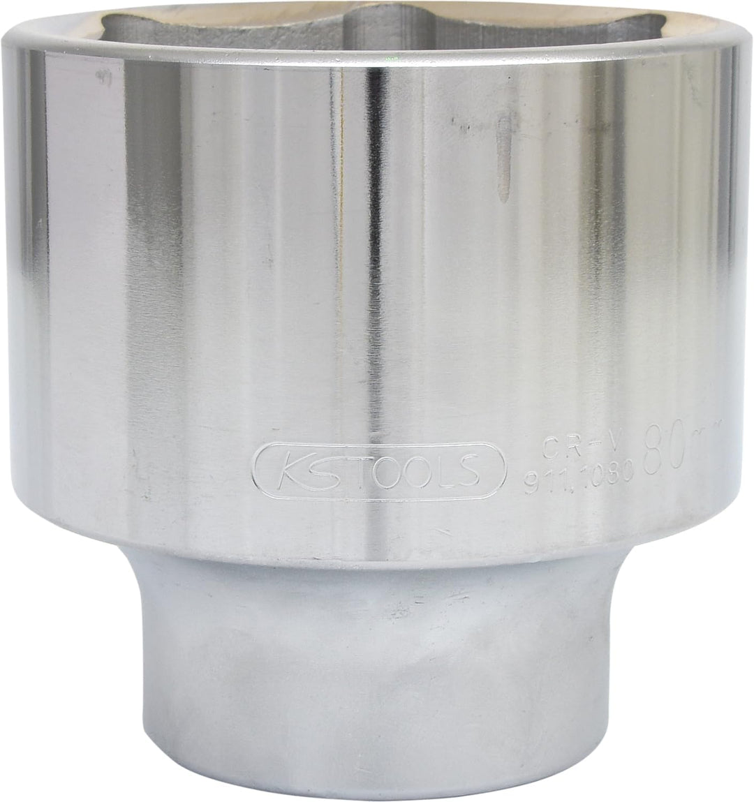 KS Tools 911.1080 1" CLASSIC Sechskant-Stecknuss, kurz, 80mm