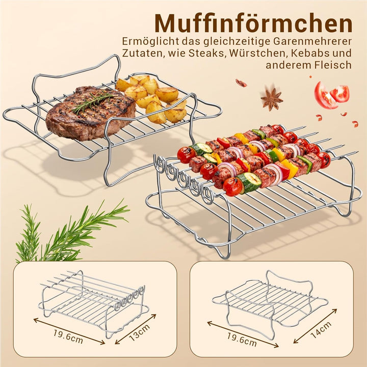 Heissluftfritteuse Zubehör für Ninja Foodi Flexdrawer AF500EU 10,4L, Faltbar Silikonform Heissluftfr