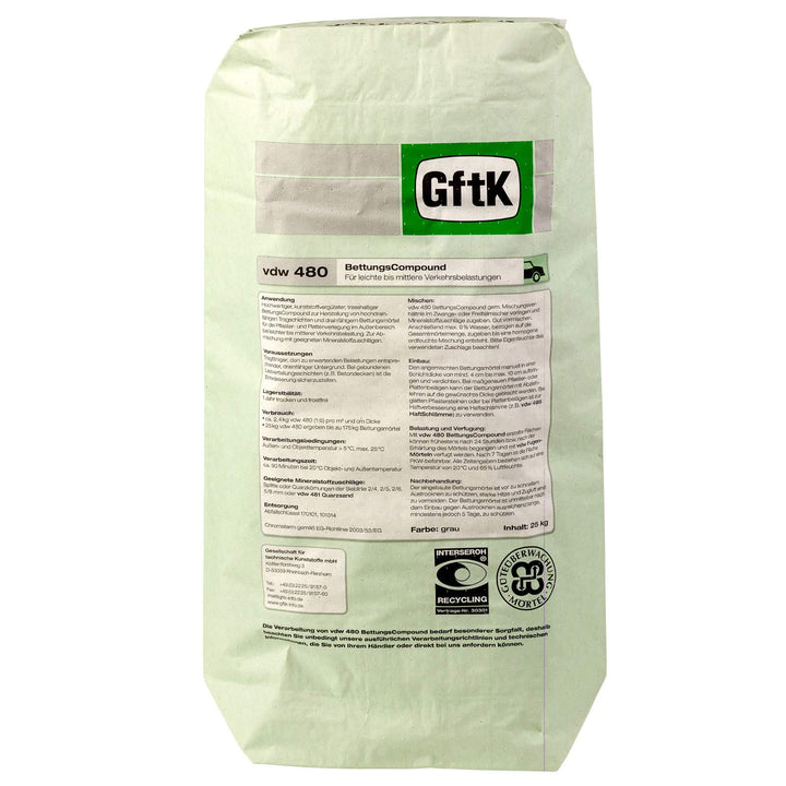 480 BettungsCompound zementgrau 25kg