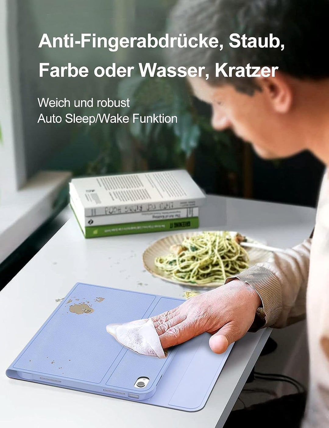 Hülle Tastatur für iPad A16 11/10 Generation (2025/2022) 11/10.9 Zoll mit QWERTZ Deutsche Bluetooth