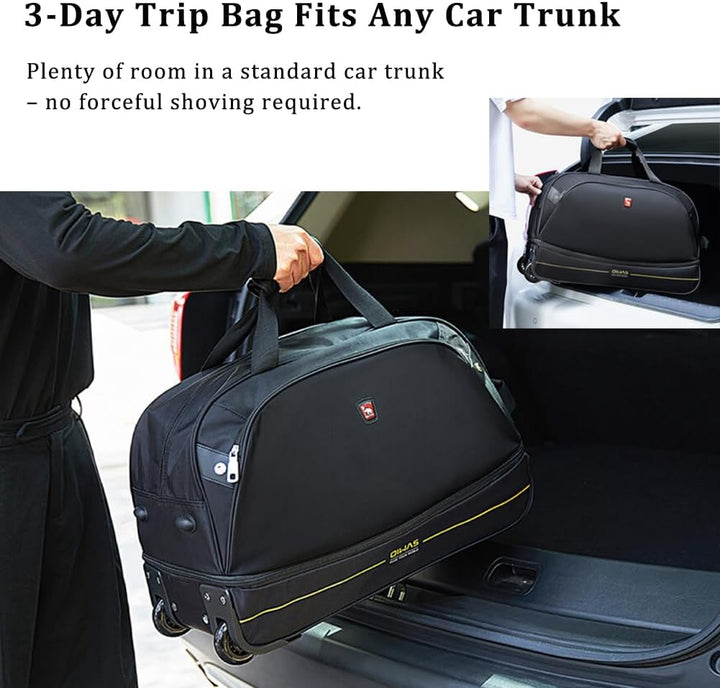 OIWAS Reisetasche mit Rollen kleine 45L Plus 10L Unisex Trolleyfunktion Tasche erweiterbares Busines
