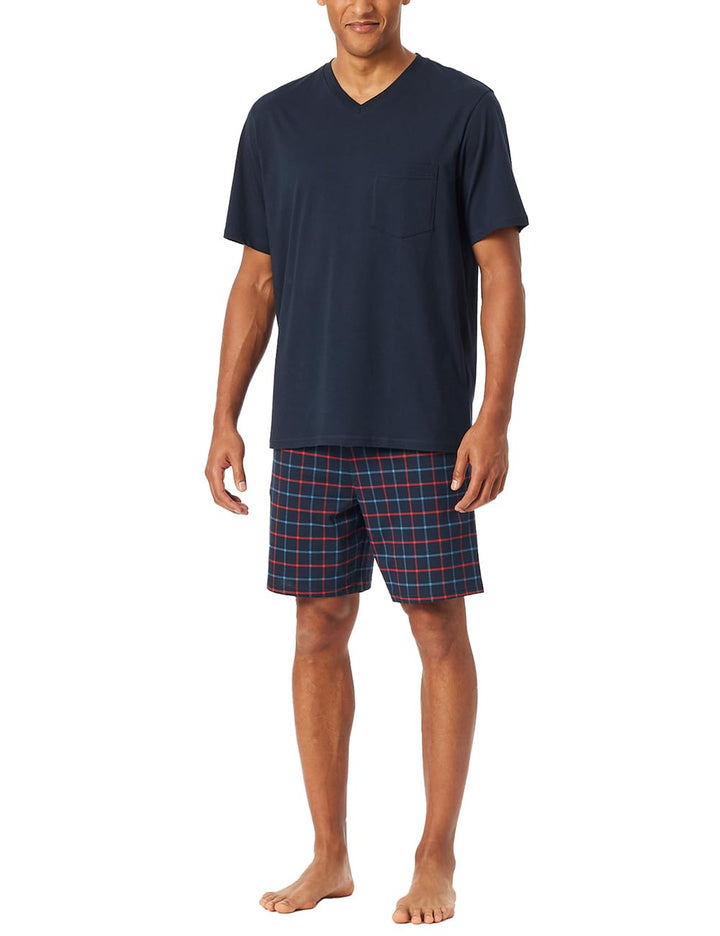Schiesser - Herren - Comfort Essentials - Schlafanzug 50 Navy_181153, 50 Navy_181153