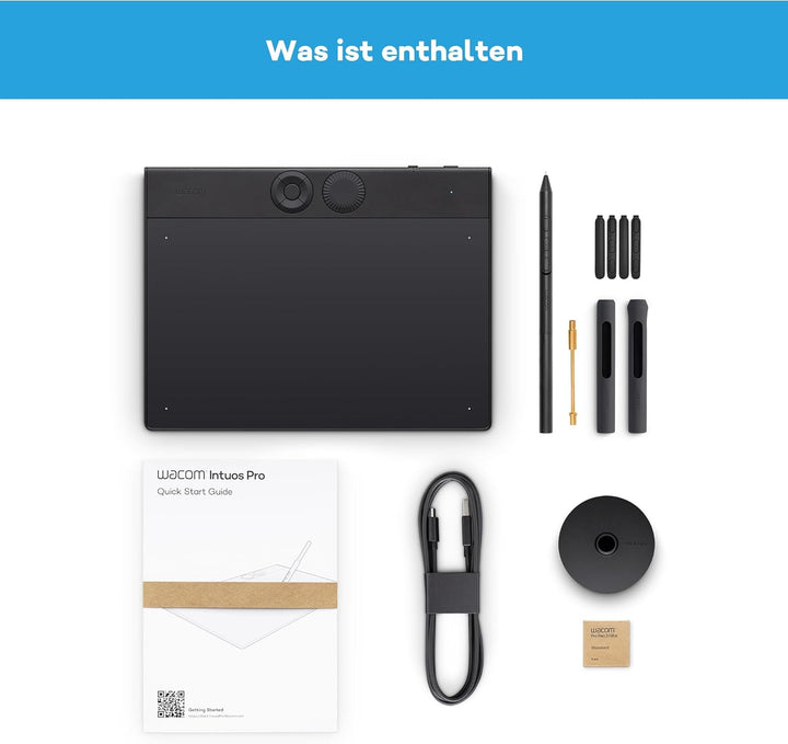 Wacom Intuos Pro Small Zeichentablett – Kompaktes Grafiktablett inkl. Wacom Pro Pen 3, leicht & mobi