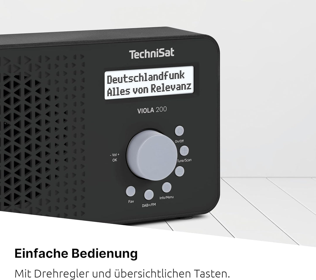 TechniSat Viola 200 - tragbares DAB+/UKW-Radio (mit LCD-Display, Teleskopantenne, Favoritenspeicher,