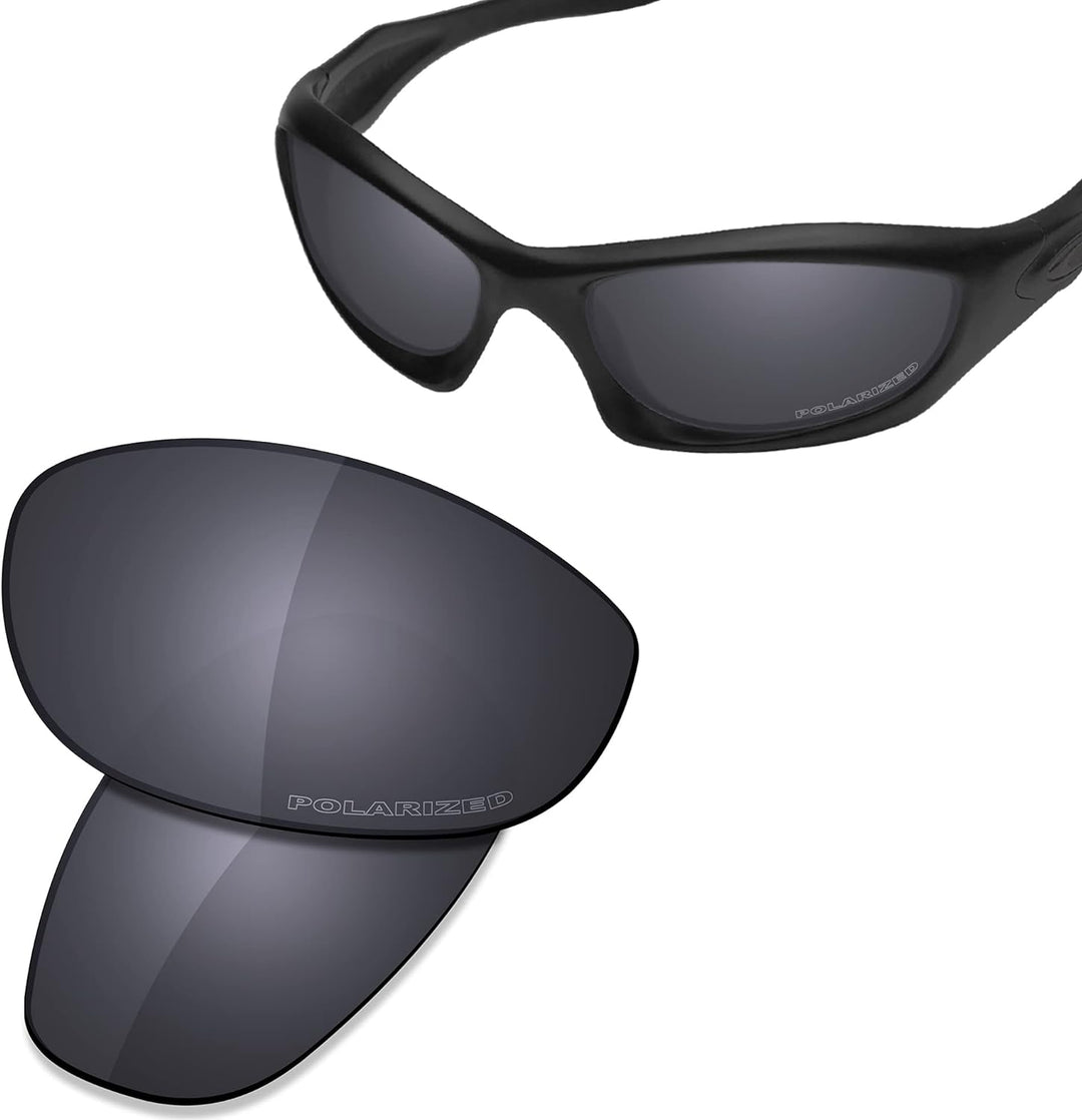 Saucer Premium Ersatzgläser für Oakley Monster Dog Sonnenbrillen High Definition - Shield Black Pola