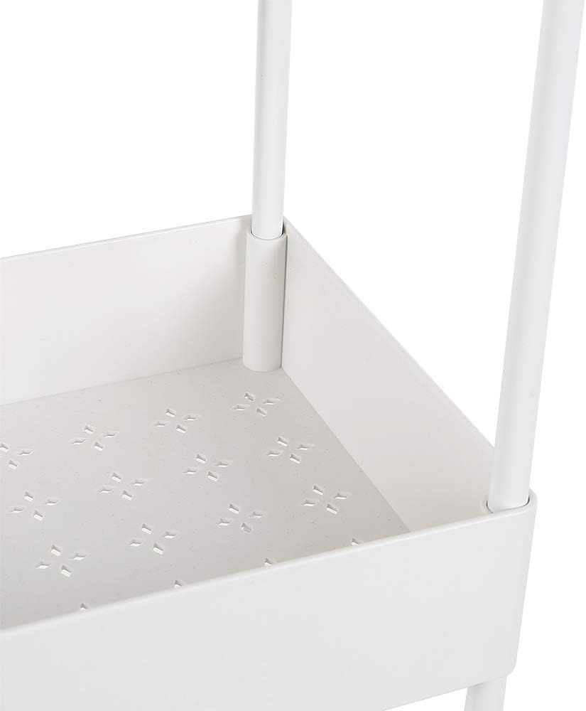 Wefun 4 Schichten Nischenregal Aufbewahrung Badregal Ordnungswagen mit Rollen zum Küche Wohnzimmer S