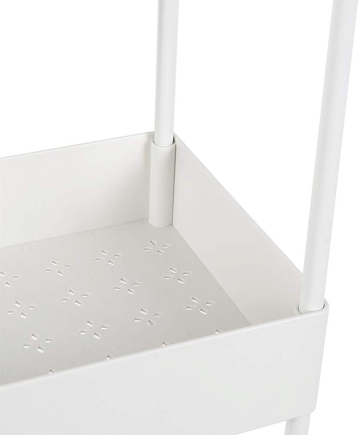 Wefun 4 Schichten Nischenregal Aufbewahrung Badregal Ordnungswagen mit Rollen zum Küche Wohnzimmer S