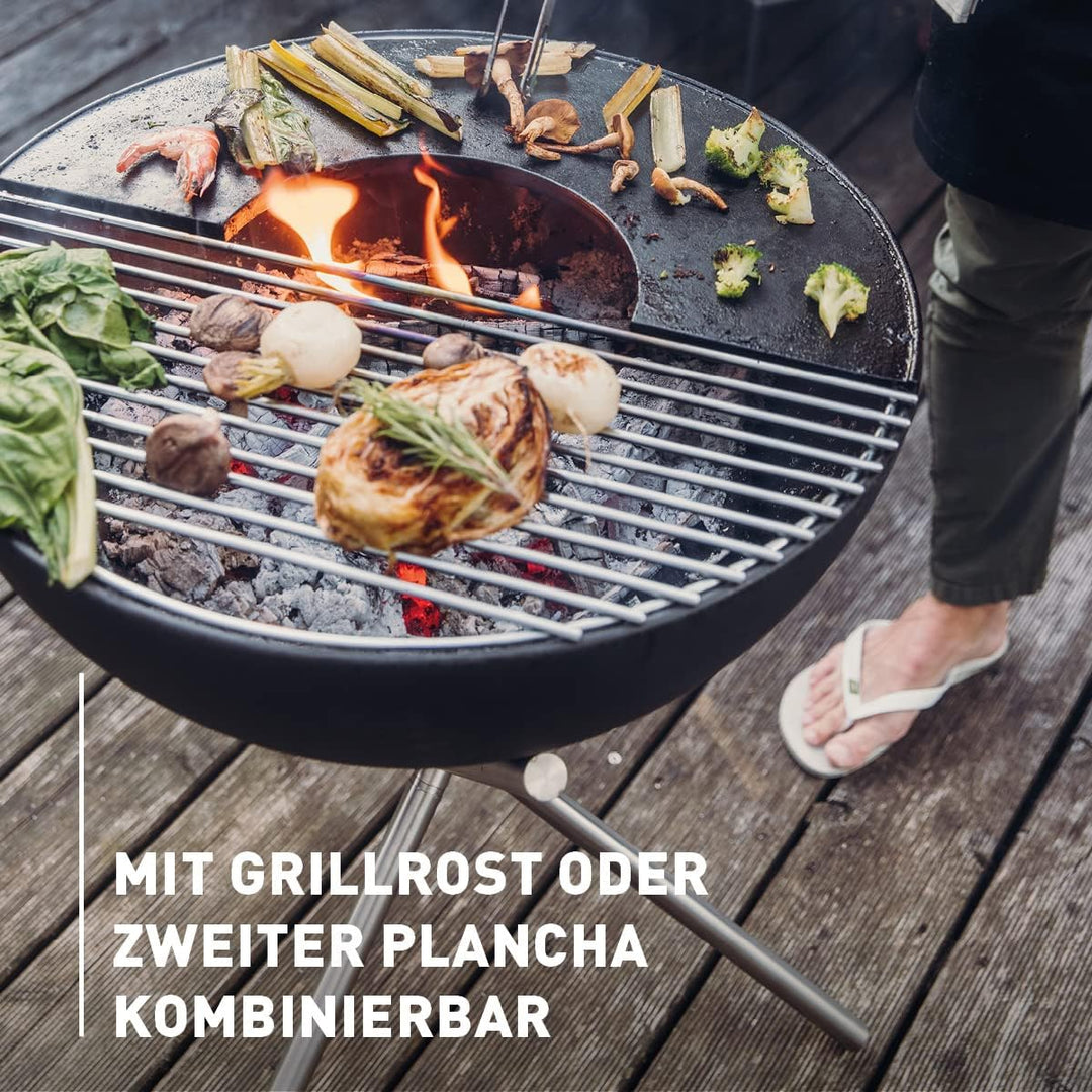 höfats - BOWL 57 Plancha - emaillierte Grillplatte aus Gusseisen - Für Grillgut jeder Grösse geeigne