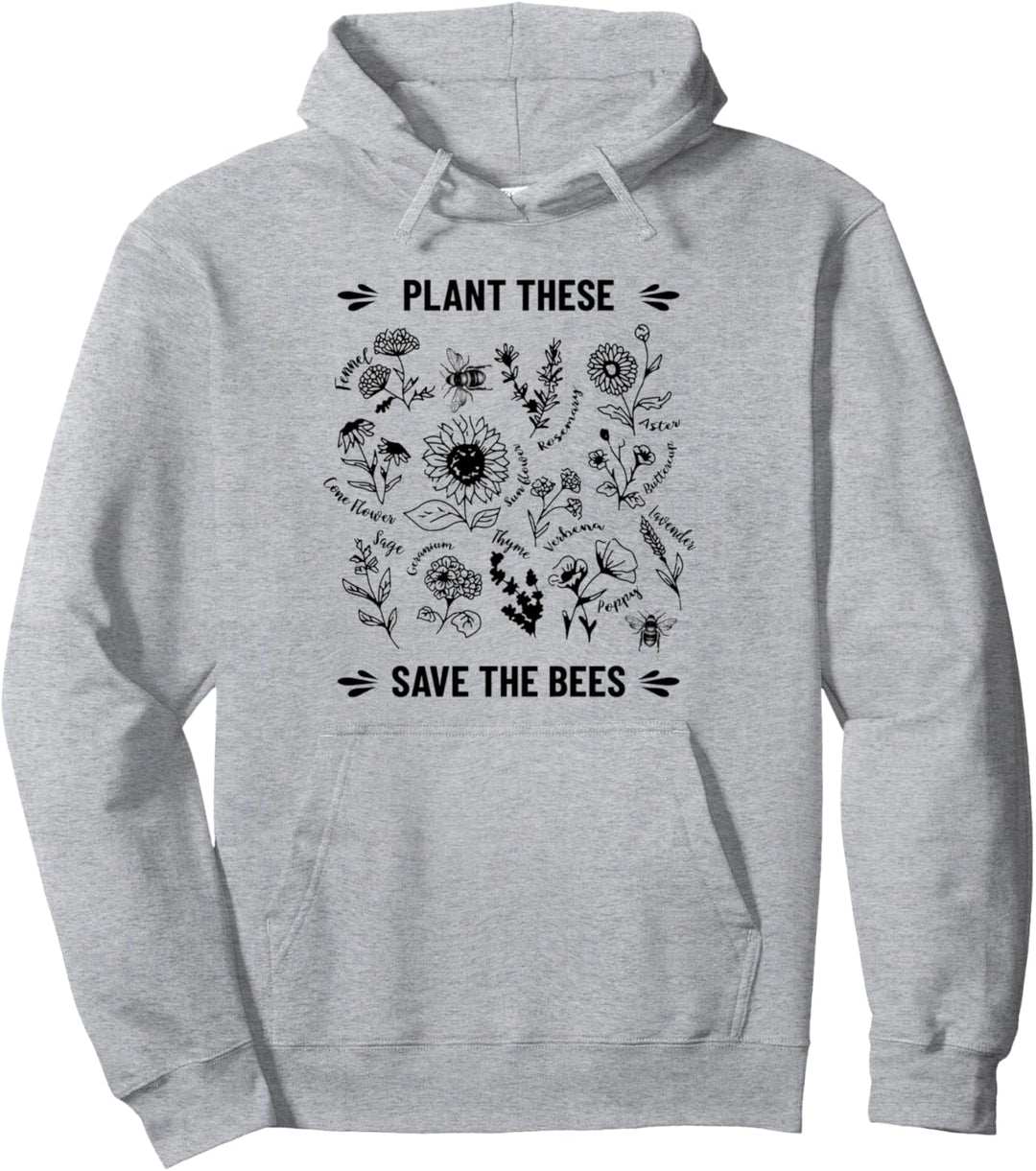Pflanzen Sie diese zur Rettung der Bienen Klimawandel Umwelt Pullover Hoodie