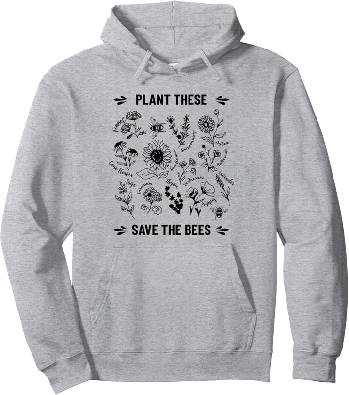 Pflanzen Sie diese zur Rettung der Bienen Klimawandel Umwelt Pullover Hoodie
