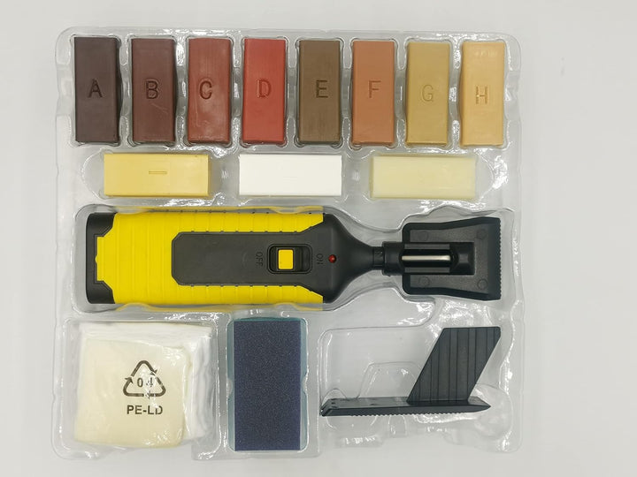 laminat reparaturset,17 Stück boden reparaturset für Parkett, Laminat und Holzoberflächen (Reparatur