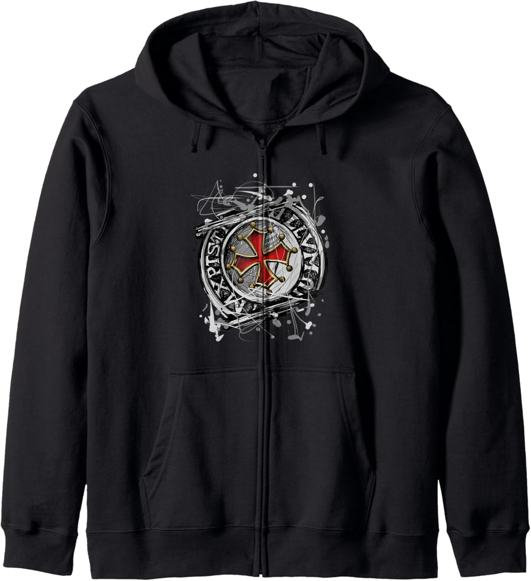 Ritter Templar Schild und Kreuz Geschenk Kreuzzug Kapuzenjacke