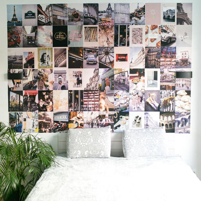 Flamingueo Wanddeko - 100 Fotowand, Deko Schlafzimmer, Poster Set, Zimmer Deko Mädchen Teenager, Wan