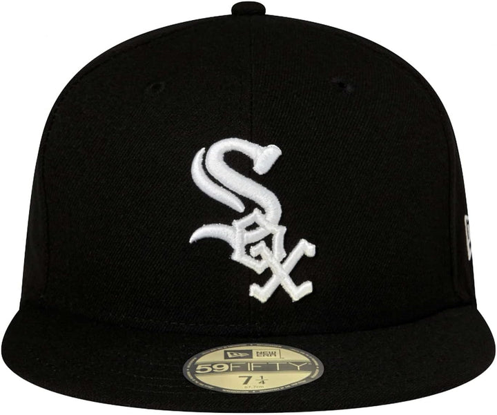New Era Chicago White Sox Black Base 59Fifty Basecap 64 Navy, 64 Navy