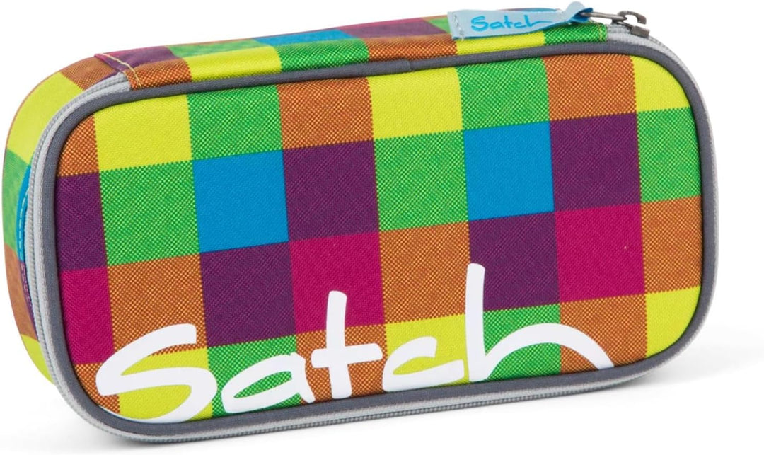 Satch Schlamperbox extra gross inkl. Trennfach Reissverschlussfach Stiftehalter Geodreieck Sichtfens