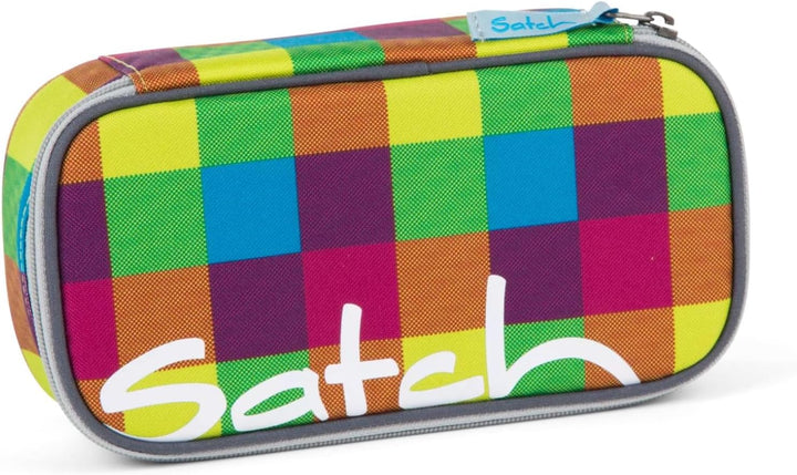 Satch Schlamperbox extra gross inkl. Trennfach Reissverschlussfach Stiftehalter Geodreieck Sichtfens