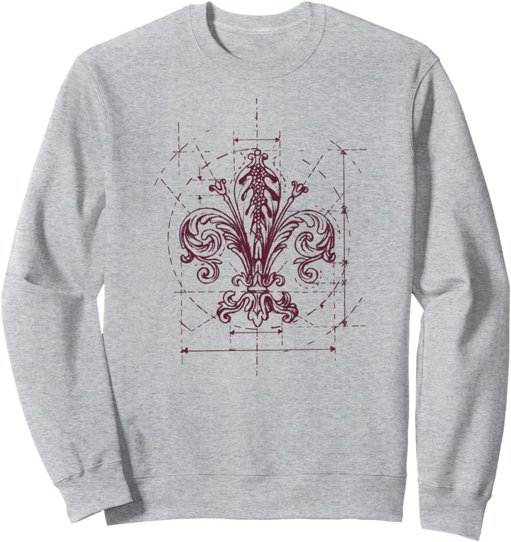 Fleur-de-lis Skizze, Sepia Sweatshirt